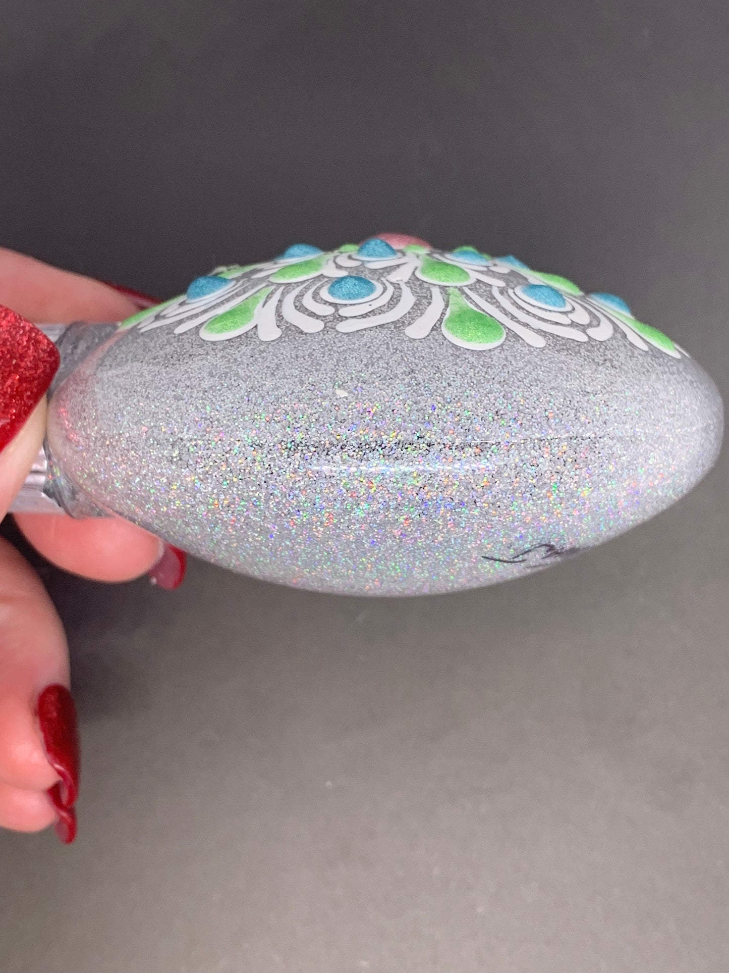 Christmas Ornament- white multi